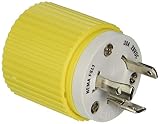 Hubbell Wiring Systems HBL328DCP Locking Plug, 30A, 28 VDC, Yellow [並行輸入品]