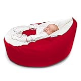 Rucomfy Luxury Cuddle Soft Gaga Baby Bean Bag (Red) by RUComfy