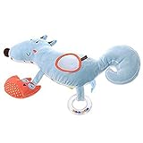Labebe ベビー用ハンギングスパイラルのおもちゃ 子供用ベッドおもちゃ 可愛いぬいぐるみと歯がためが付き 幼児のシャワー用プレゼントとしてもオススメ! ブルーリス