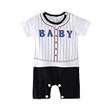 LittleSpring夏 ベビーボーイズ 英字プリント コットン ボディスーツ 肌着 カバーオール 半袖ロンパース 出産祝い 出産ギフト ホワイト2-95