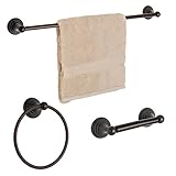 Dynasty Hardware 7500-ORB-3PC Bel-Air Series Bathroom Hardware Set, Oil Rubbed Bronze, 3-Piece Set, 