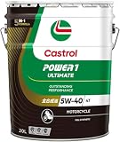 Castrol(カストロール) エンジンオイル 5W-40 POWER1 ULTIMATE 4T MA2 20L バイク 4サイクルエンジン用 全合成油