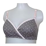 ネトゥル パッド付きドット柄ハーフトップ L グレー 5831