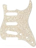Fender ピックガード11-HOLE MODERN-STYLE STRATOCASTER® S/S/S PICKGUARD, AGED WHITE MOTO