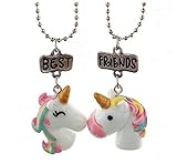 Tmrow 2個 Best Friendsカラフルペンダント ネックレスセットキッドガールズ