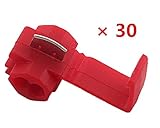 Yueton Pack of 30 Electrical Solderless Wire Quick Splice Connector (Red) [並行輸入品]