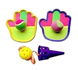 クラシックキッズトスとキャッチボールゲームセットキャッチボール玩具セット、紫の