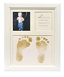 The Grandparent Gift Co. Baby Keepsakes Little Feet Footprint Frame, White by The Grandparent Gift [
