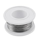 uxcell カンタル シルバートーン ホワイト 26 AWG プラスチックリール 15M長