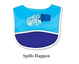 Sugar Bee E-Z Wipe Bibs (Blue - Spills Happen) by Sugar
