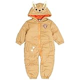 ジャンプスーツ ベビー 女の子 スキーウェア 防寒つなぎ スノーコンビ うさぎフード ベージュ 80cm