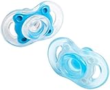 Born Free Bliss Button Pacifier - Blue - 0-6 months - 2 Pk by BornFree [並行輸入品]