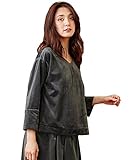 Angeliebe エンジェリーベ マタニティ 授乳口付き ベロア Vネック プルオーバー 妊婦服 産前 産後 お呼ばれ 授乳服 フリー グレー 21718 21718300