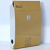 郵便ポスト 郵便受け メールボックス壁掛けおしゃれなチタン鏡面ゴールド色ポストp27