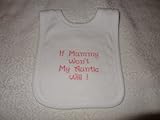 Personalised Baby dribble bib - over head style embroidered by LADYBUGS N BOBBINS