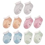 ノーブランド品 　全3色4サイズ　5ペア　新生児　赤ちゃん　綿　メッシュ　ソックス　靴下　フットカバー - スタイル2, 0-1ヶ月