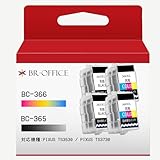 BR-office BC-365XL/366XL 詰め替えインクカートリッジ キャノン用 CANON用 BC-365 ブラクラ BC-366 カラー 2個 BLACK+2個 COLOR 対応機種:PIXUS TS3530 TS3730【説明書付き／個別包装】