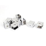 uxcell ガラスクリップ　スクエア型クランプ　棚受け　8-10mm 厚さガラス用　10個