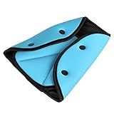 シートベルトカバー 子供用 シートベルト装着 専用車内座席 取り付け簡単 2枚入り(ブルー)