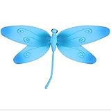 Hanging Dragonflyブルー渦巻きメッシュナイロントンボデコレーション装飾赤ちゃん保育園寝室、女の子ルーム天井壁装飾、ウェディング、誕生日パーティー、ベビーシャワー、バスルーム、子供用Ch