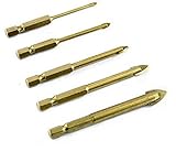 ドリルビットセット 穴あけ 3mm 4mm 6mm 8mm 10mm チタンコーティング ドリル 金工用 1/4