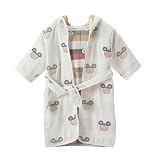 ZSY For6層ガーゼ　ベビー　赤ちゃんバスタオル　帽子付き　やわらかい 出産祝い 女の子 男の子 ギフト 0 -1歳　1-3歳　3-5-7歳WMTYE35 (M, 画像1)