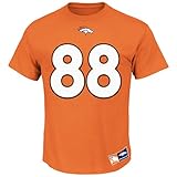 Demaryius Thomas # 88 Denver Broncos NFLメンズeligible Receiver II Player Tシャツ – オレンジ 3L