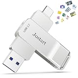 JOSTART(ジョスタート) デュアルUSB Cフラッシュドライブ 256GB | 500MB/秒 | USB 3.2 Gen 2 | Type C サムドライブ メモリースティック 256GB ノートパソコン/PC/PS4/iPhone 15シリーズ/Android携帯電話用 データバックアップ
