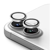 Hohotoon iphone 16/iphone16 plus用 カメラ保護フィルム アイフォン16 /16プラス カメラフィルム レンズカバー アルミ合金製＋AR高透過率強化ガラス 0.25mm超薄 黒縁取り 航空材料 レンズ保護ケース 9H 防爆裂 ・耐衝撃・スクラッチ防止・露出オーバー防止・ケースに干涉なし（シルバー 1セット）