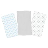 SwaddleMe Premium Muslin Blankets 3-PK, Teal Chevron & Stars (OS) by SwaddleMe [並行輸入品]