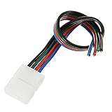 ILS - 4 Pin 8mm Width Solderless Connectors Extension Cable Wire for RGB 2835 3528 LED Strip