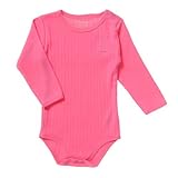デンマークの子供服ブランド FIXONII オーガニックコットン 長袖 ボディスーツ 綿１００％ ピンク 62ｃｍ