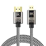 xiwai Micro HDMI - HDMI 2.1 Ultra-HD UHD 8K 60hz 4K 120hz ケーブル 48Gbs HDMIコード カメラタブレット用 (1.5m)