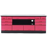 小悪魔系 ローボード テレビ台 幅102cm ピンク×ブラック