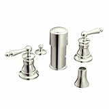 Moen ts415nl Waterhillポリッシュ2ハンドルBidet Faucet（バルブは含まれていません）、ポリッシュニッケル