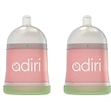 Adiri NxGen Newborn Nurser Baby Bottle 2 Pack, Pink, 5.5 Ounce by Adiri