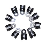 Non-brand 10ピース3/8"10mm燃料ラインホースクランプクリップファスナーラバークッション