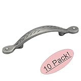 Amerock BP1580-WN Inspirations Leaf Weathered Nickel Cabinet Hardware Handle Pull - 3" Hole Centers,