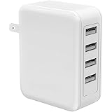 USB 充電器 [4ポート/40W/折り畳み式プラグ/急速充電] AC アダプター iPhone/iPad/Android その他のUSB機器対応 PC026 ホワイト