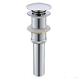 VCCUCINE Chrome BathroomLavatoryBasin PopUpVesselSinkDrain Stopper, Bathroom Sink Drain Without Over