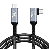 USB-C & USB-C ケーブル L字 0.5M Type-c ケーブル USB4 (40Gbps) PD対応 240W/5A急速充電 8K/60Hz映像出力 超高耐久ナイロン タイプc機種対応