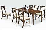 北欧風 ダイニング7点セット 6人掛け ブラウン