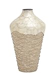 Deco 79 Metal Capiz Vase, 8 by 16-Inch [並行輸入品]