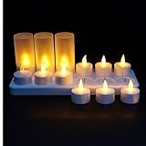 12 led night rechargeable flameless candle light for xmas