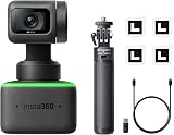 Insta360 Link 通常版 - 4K 1/2インチセンサー付きPTZ 4Kウェブカメラ、AI追跡、ジェスチャー制御、HDR、ノイズキャンセリングマイク、専用モード、ラップトップ用ウェブカメラ、ビデオ通話用動画カメラ、ライブ配信