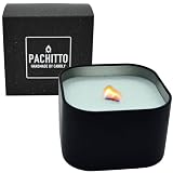 Candly アロマキャンドル フォレストヒーリングの香り PACHITTO(小さな焚き火) 木芯のソイキャンドル グリーン ハンドメイド