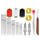 多機能縫製ツールセット 31PCS ステンレススチール針・縫い目リッパー付き 手芸・旅行・家庭用万能キット (34点セット)