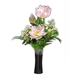 仏縁堂ブランド：お仏壇・インテリア用高級造花【ラスター仏花：T　花立付】腐らずお手入れ不要の便利なお花　仏壇・仏具