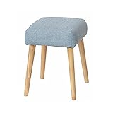 スクエアスツール Rostand / ロスタン スツール 四角 オットマン 椅子 木製 北欧 玄関先の腰掛、ドレッサー用としても (ライトブルー)