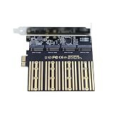 chenyang M.2 SSD - PCI-E X1アダプター 4 SATA NGFF SSD - PCI-E X1 拡張カードアダプター 12cm PCI-Eブラケット付き